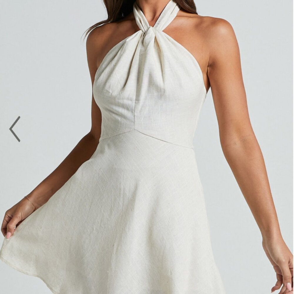 Linen and Cotton high neck short dress